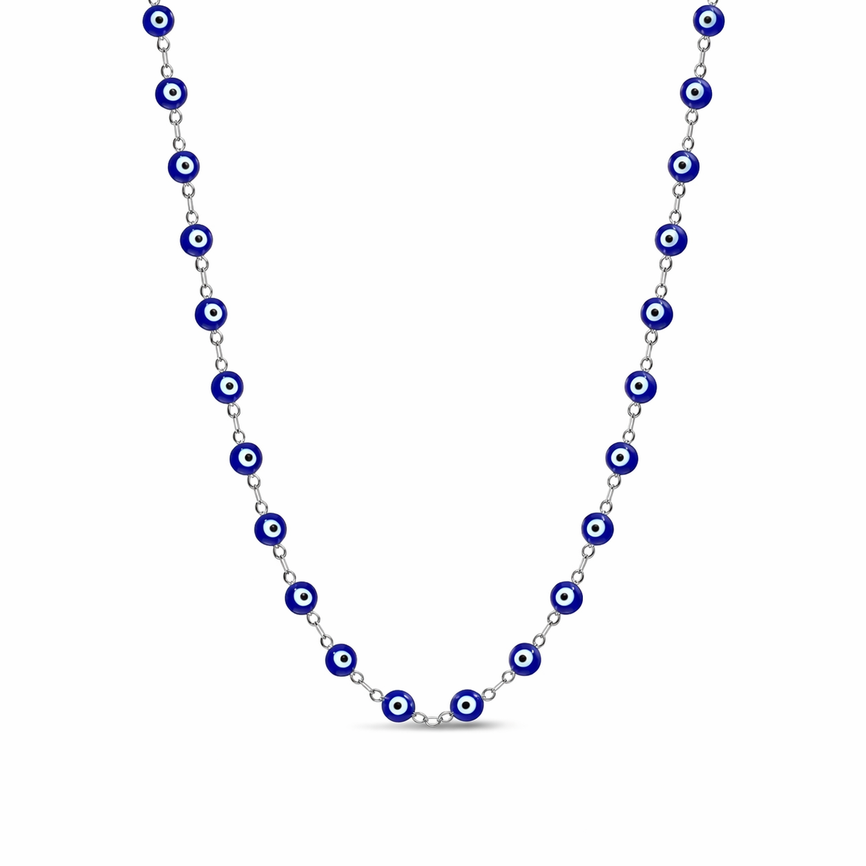 Collana occhi portafortuna in acciaio