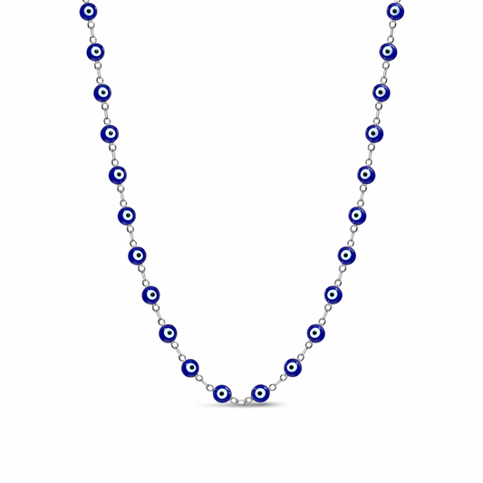 Collana occhi portafortuna in acciaio