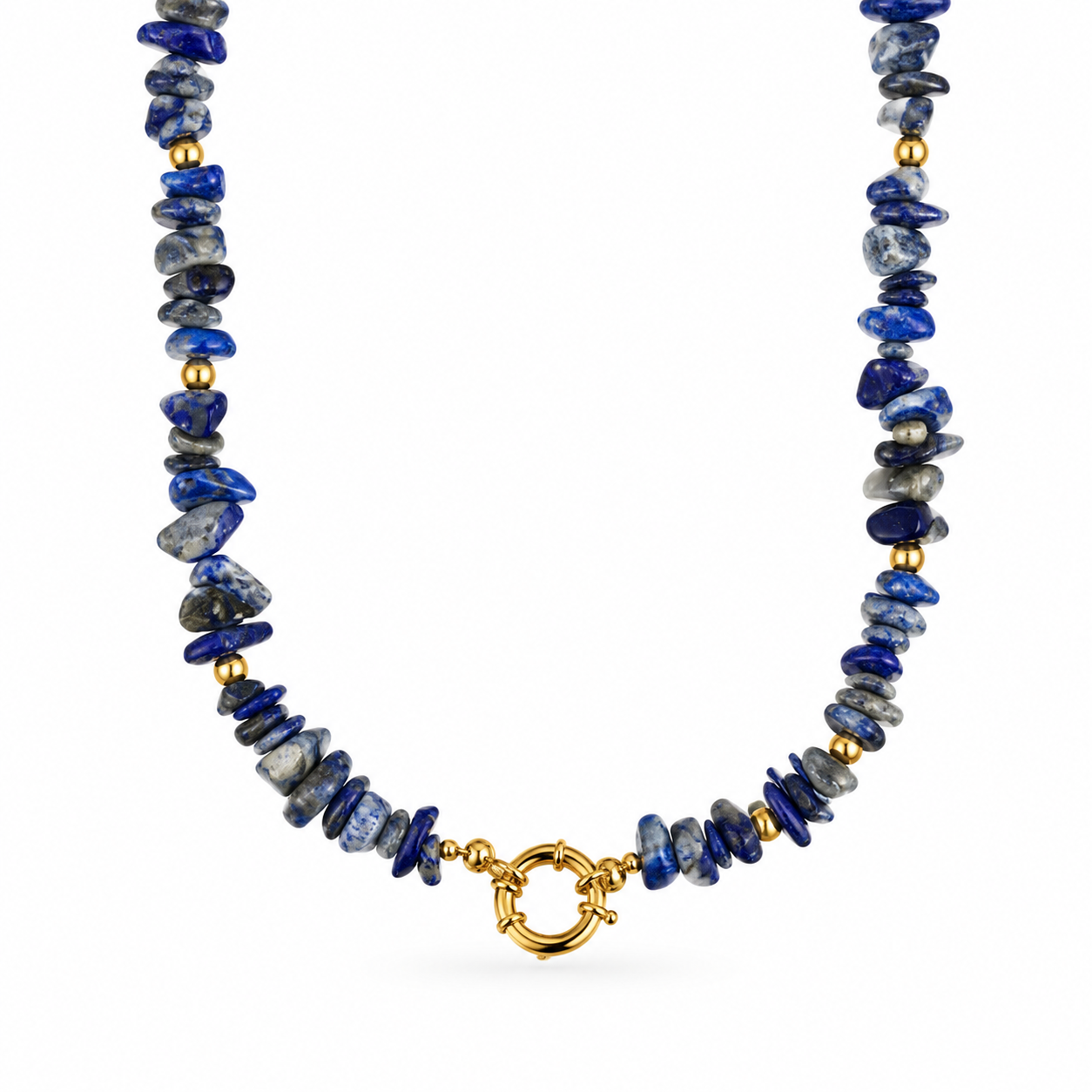Collana con chips in lapis