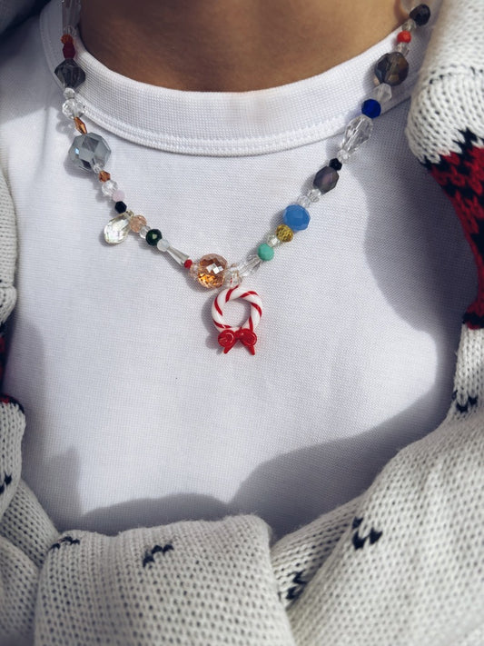 Collana natalizia in vetro - ghirlanda