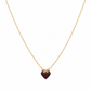 Collana in acciaio con fragola con zirconi