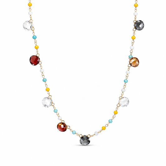 Collana rosario con perline e goccioline