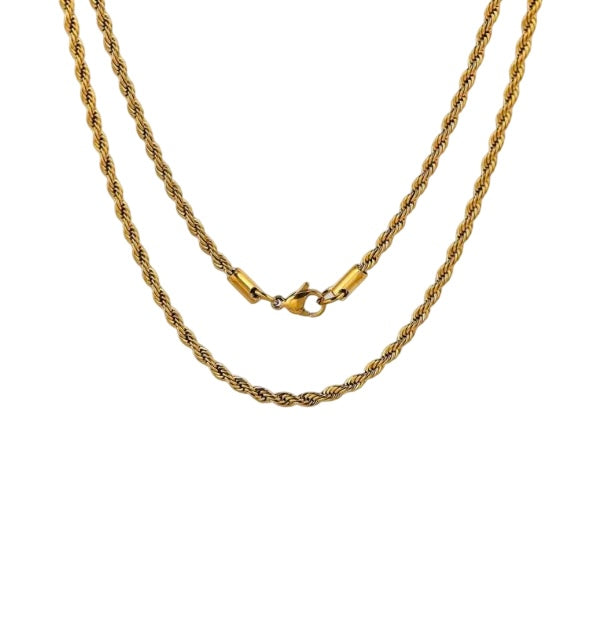 Collana catena corda in acciaio