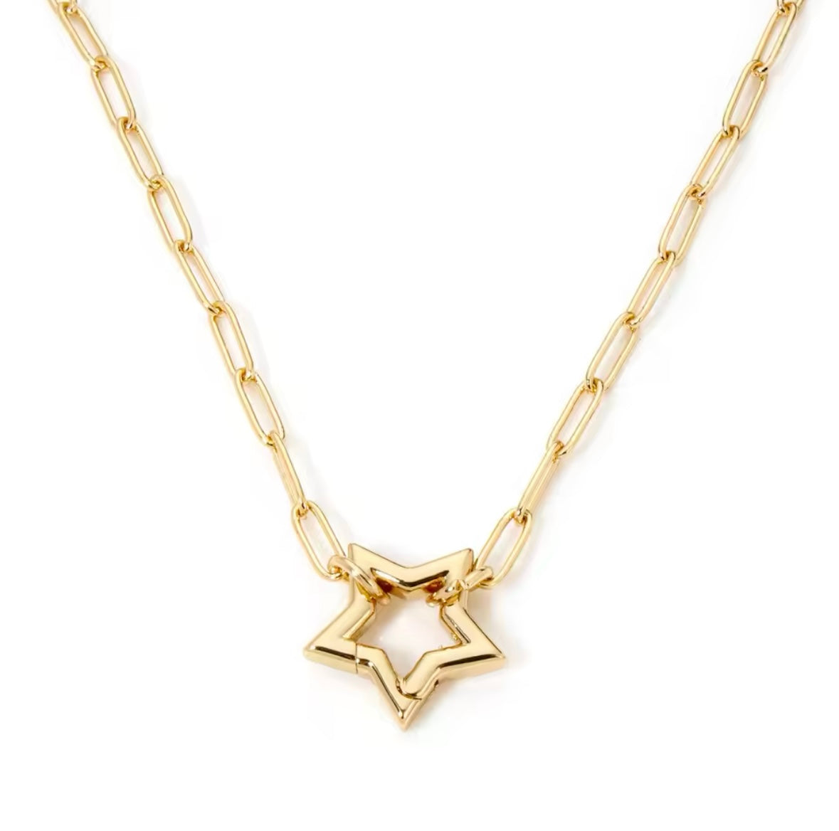 Base collana in acciaio con chiusura stella