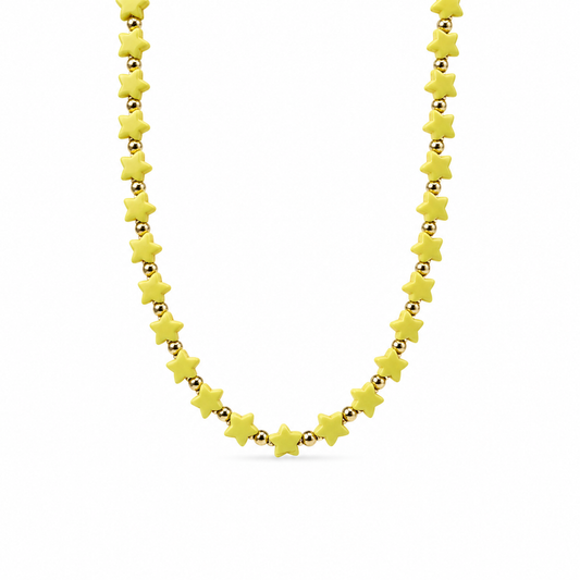 Collana con stelle in howlite