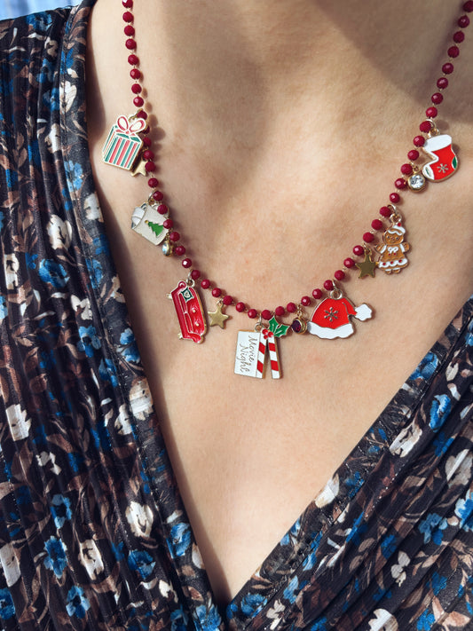 Collana natalizia multicharm