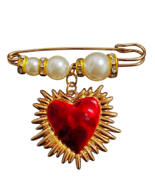Spilla gioiello con cuore sacro