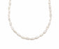 Collana con perle di fiume naturali allungate
