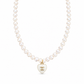 Collana con charm e perle di fiume