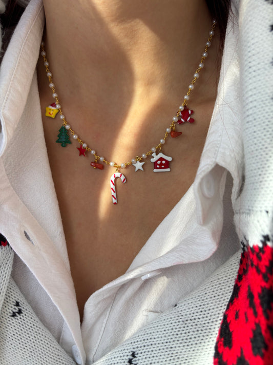 Collana natalizia multicharm