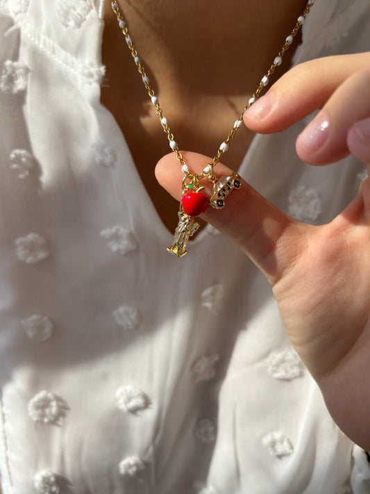 New York - Collana in acciaio con ciondolo a tema