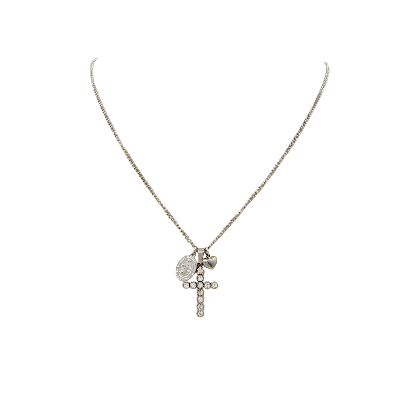 Collana in acciaio con charm