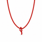 Collana in pasta di corallo rosso e corallo naturale