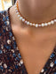 Collana con perle di fiume multicolor