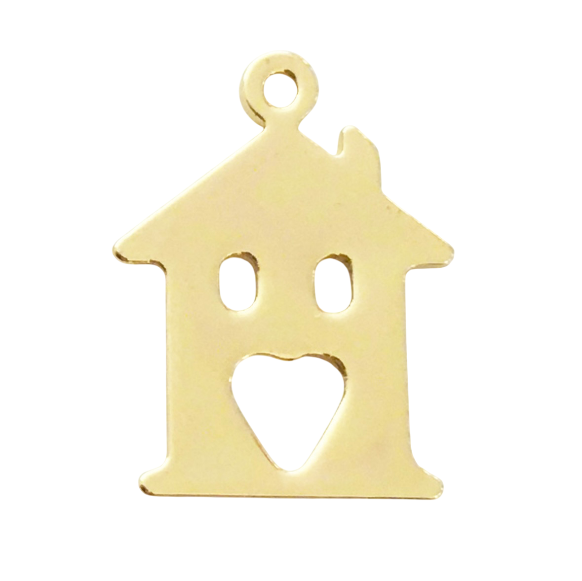 Charm casetta con cuore in argento 925