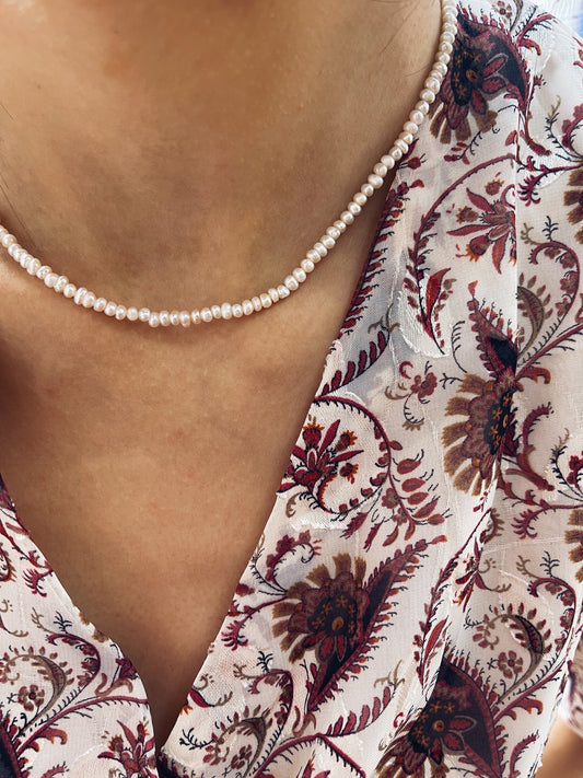 Collana con perle di fiume modello cipolla - misura piccola - Dettagli di Moda