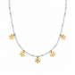 Collana con zirconi e fiocco di neve in ottone
