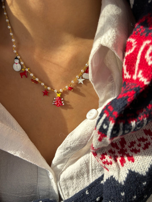 Collana natalizia multicharm
