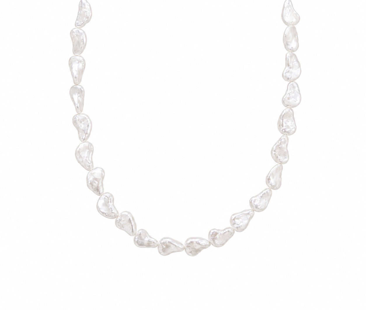 Collana con perle di fiume naturali