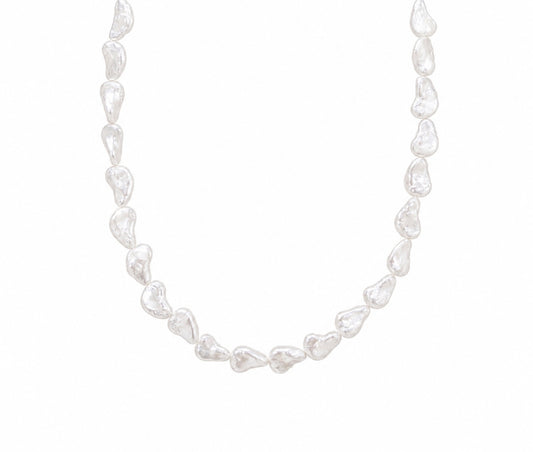 Collana con perle di fiume naturali
