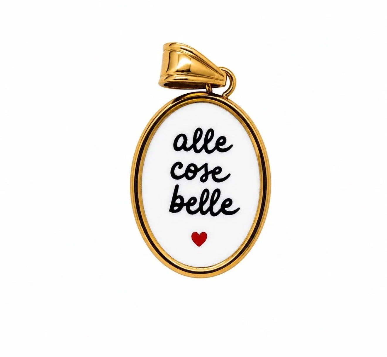 Alle cose belle - charm in acciaio