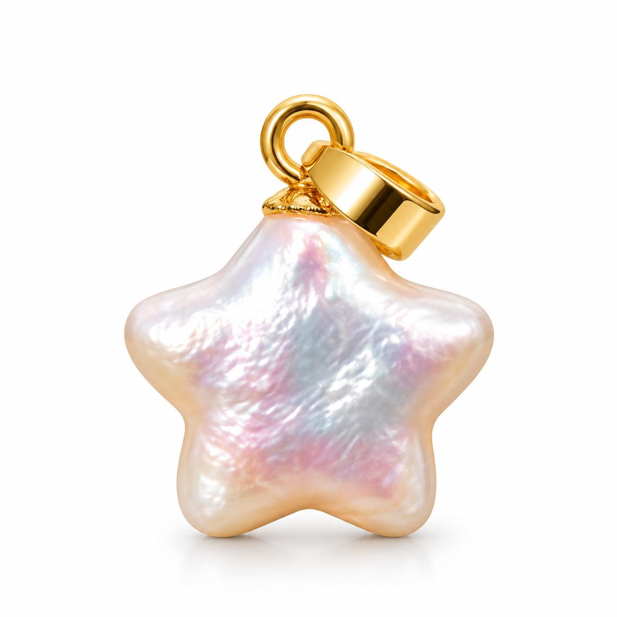 Charm stella in perla di fiume