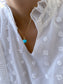 Collana in argento 925 con cuore in pasta di turchese