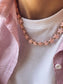 Collana con stelline in howlite colorata