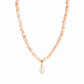Collana in corallo rosa naturale e perla