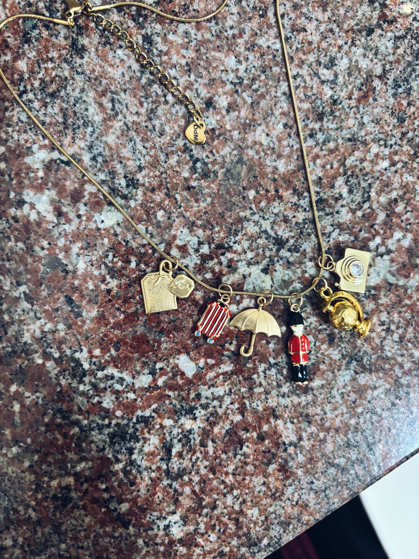 Londra - Collana multicharm con ciondoli a tema