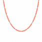 Collana in pasta di corallo salmone e perline oro