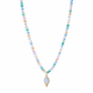 Collana rosario con quarzo trasparente