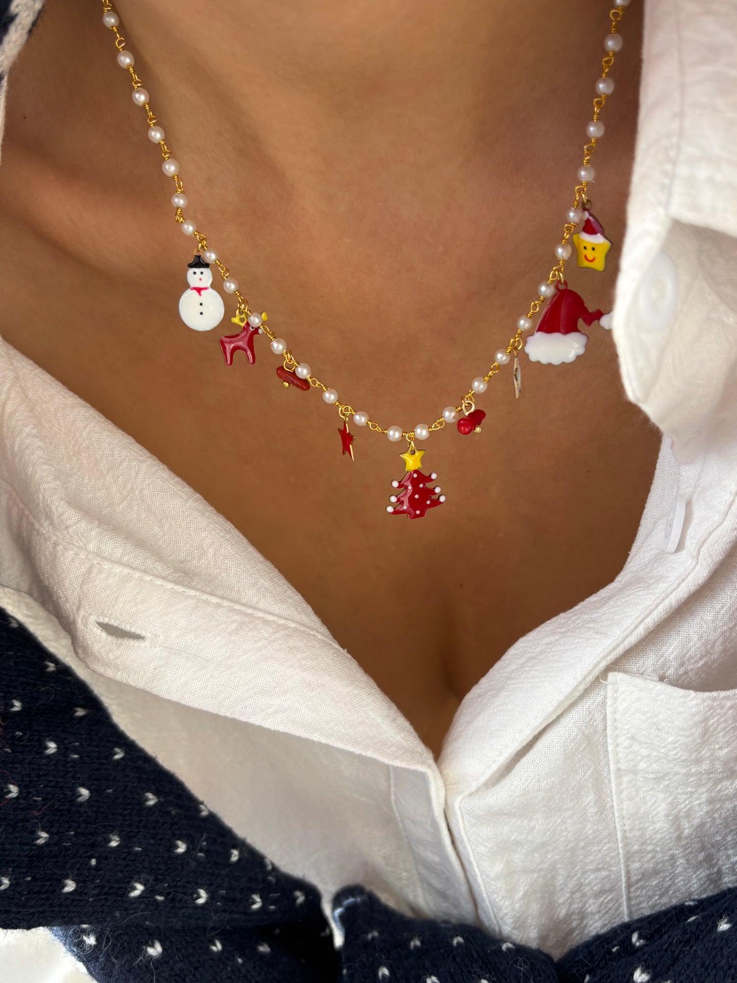 Collana natalizia multicharm
