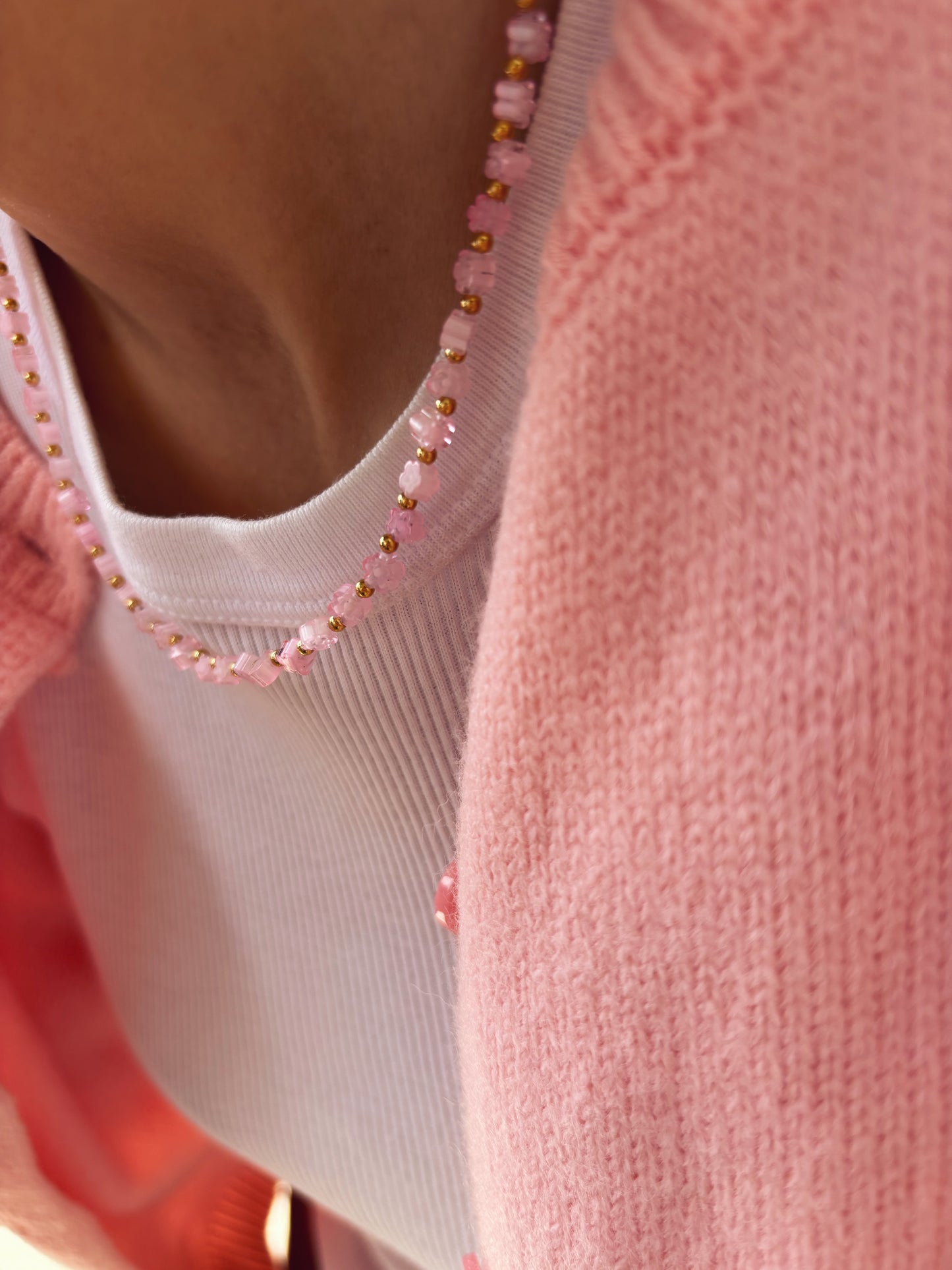 Collana con margherite in vetro di Murano - nuovi colori