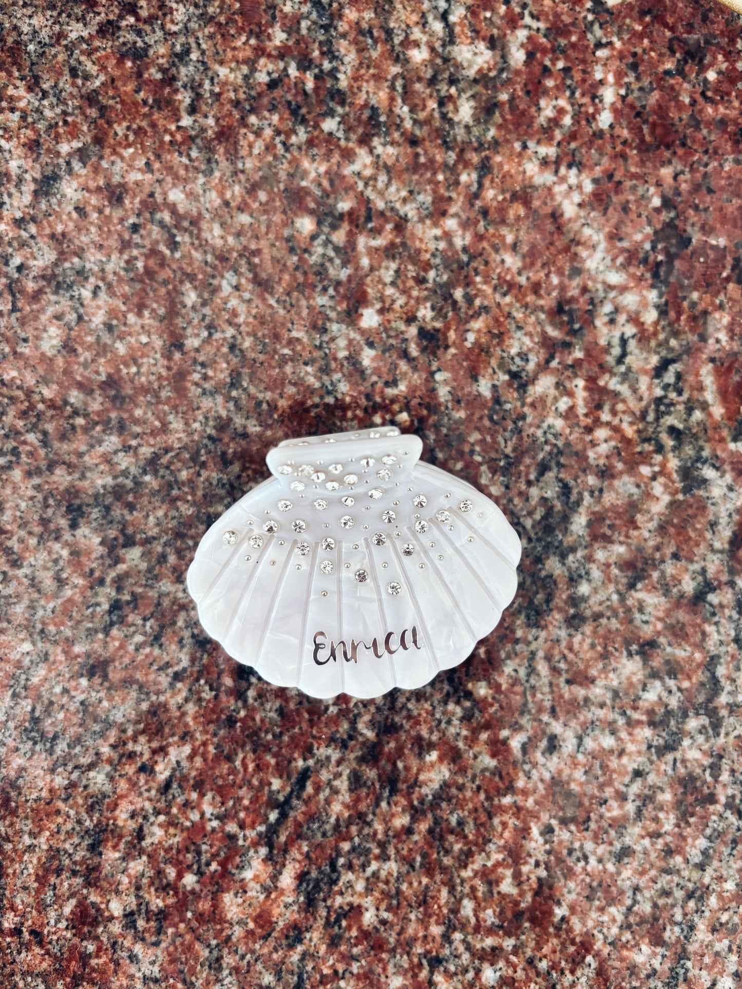 Pinza per capelli a forma di ciliegia e conchiglia personalizzata