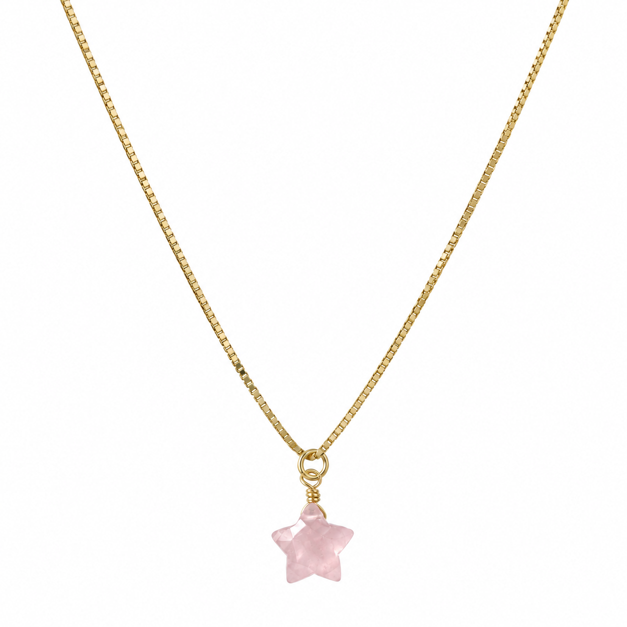 Collana con catena in argento 925 e stella in pietra dura