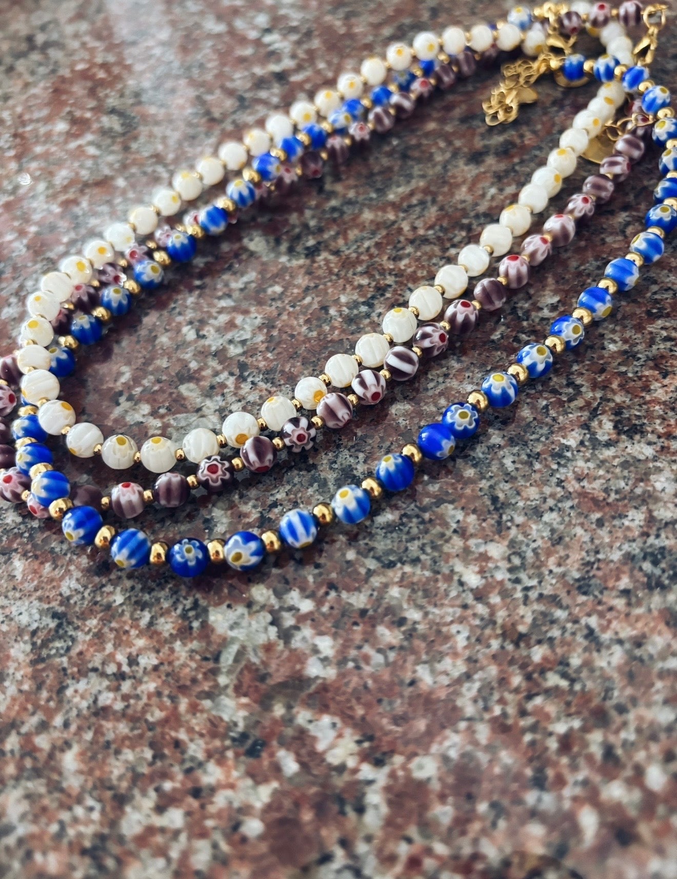 Collana con perline in vetro di Murano