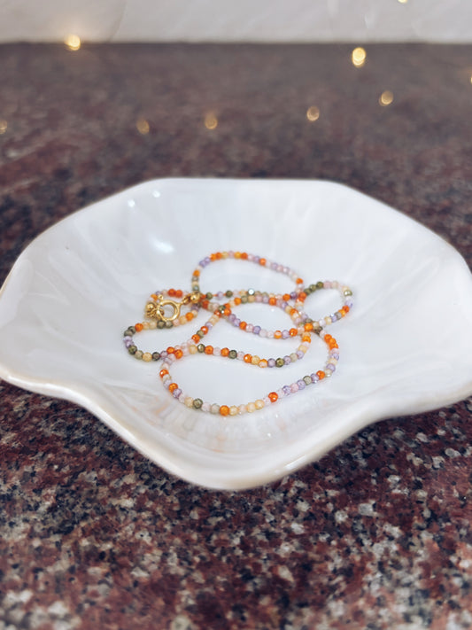 Collana con zirconi multicolor