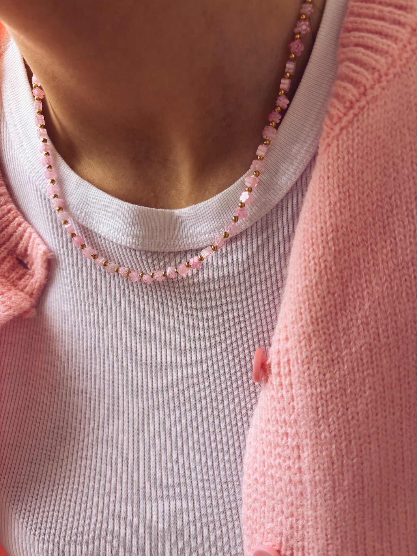 Collana con margherite in vetro di Murano - nuovi colori