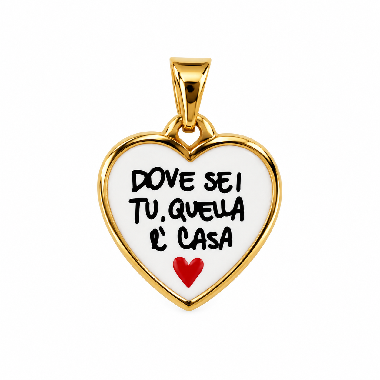 Dove sei tu, quella è casa - charm in acciaio
