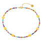 Collana con perline in vetro e margherite in madreperla