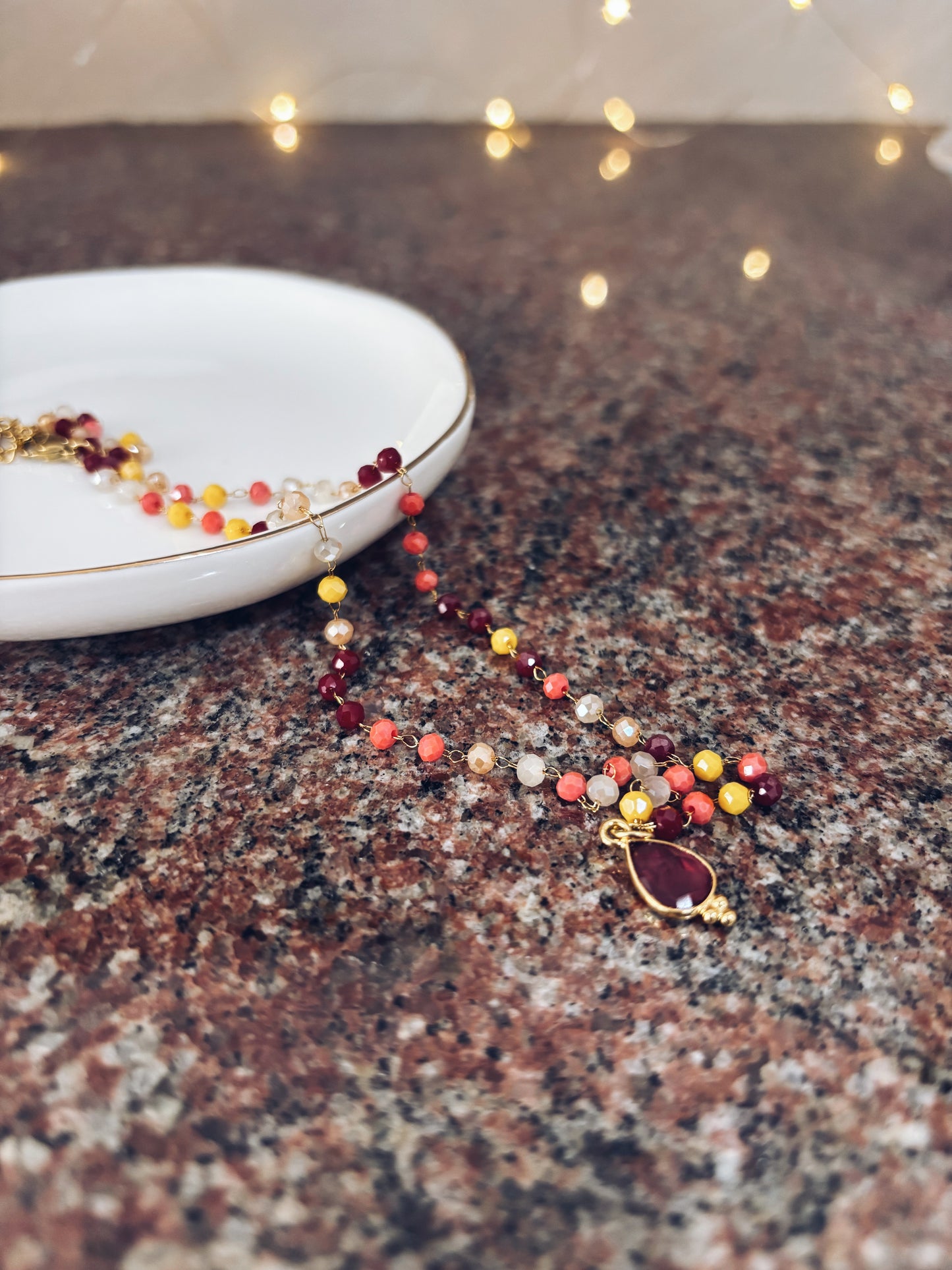 Collane rosario in acciaio con pietre dure