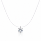 Collana punto luce in acciaio con filo di nylon