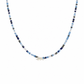 Collana con perline in vetro e delfino in madreperla