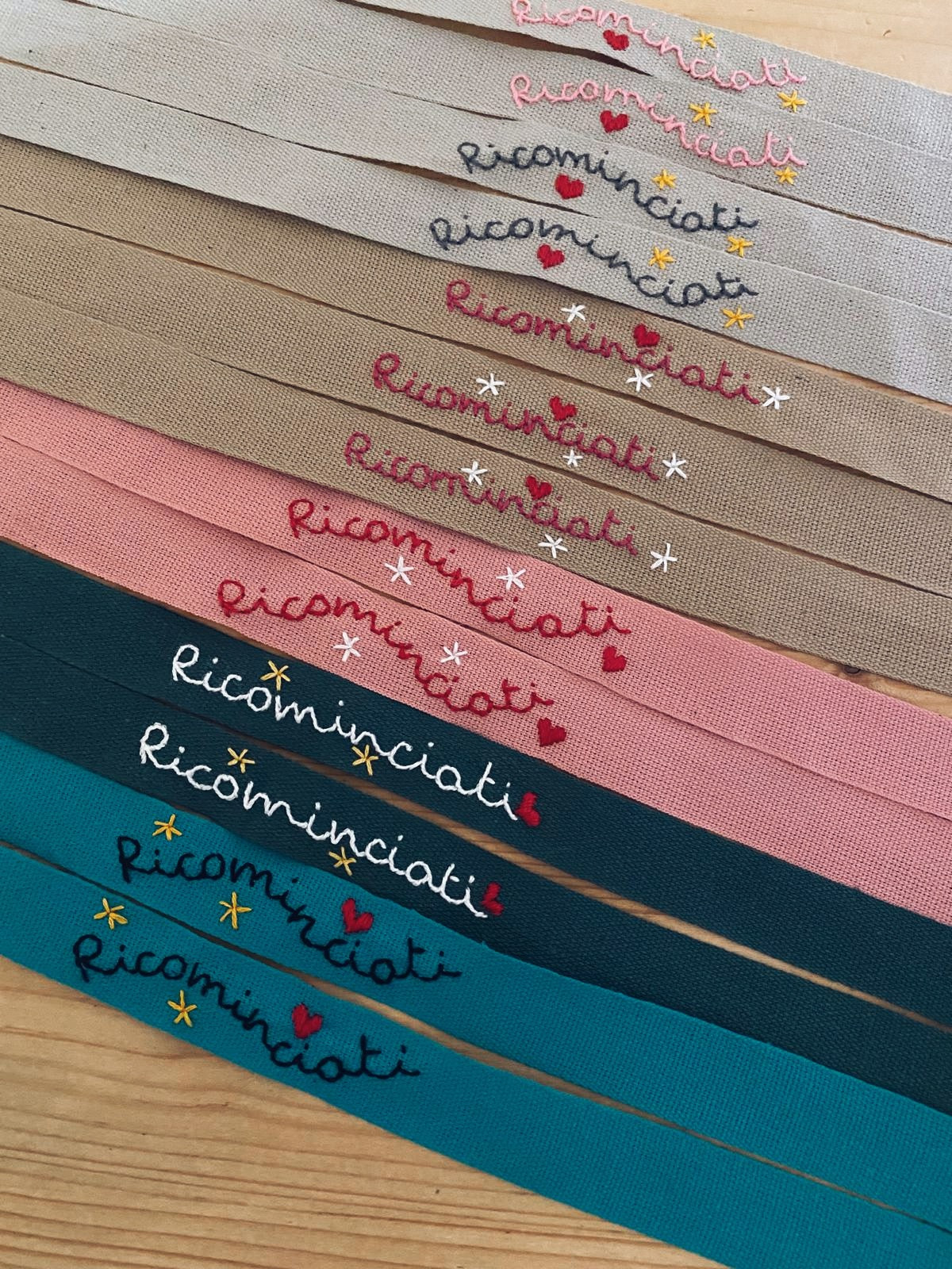 Ricominciati - Bracciale in fettuccina di cotone