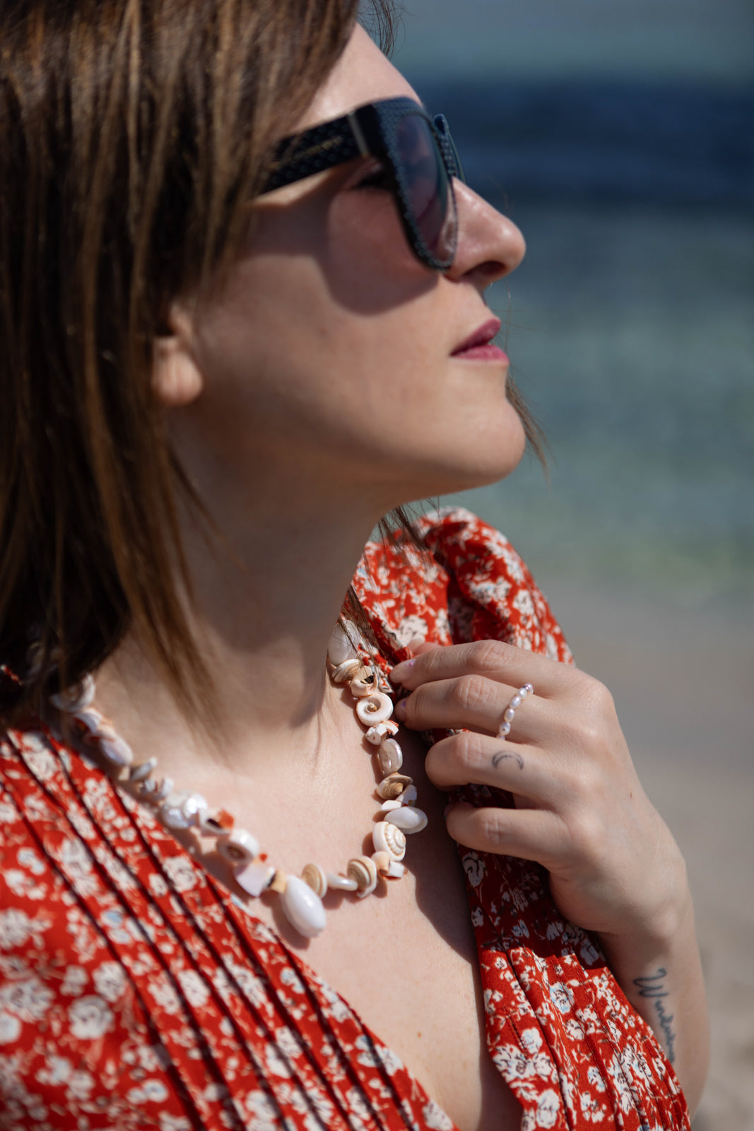 Collana con conchiglie naturali