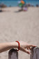 Bracciale con chips in corallo naturale