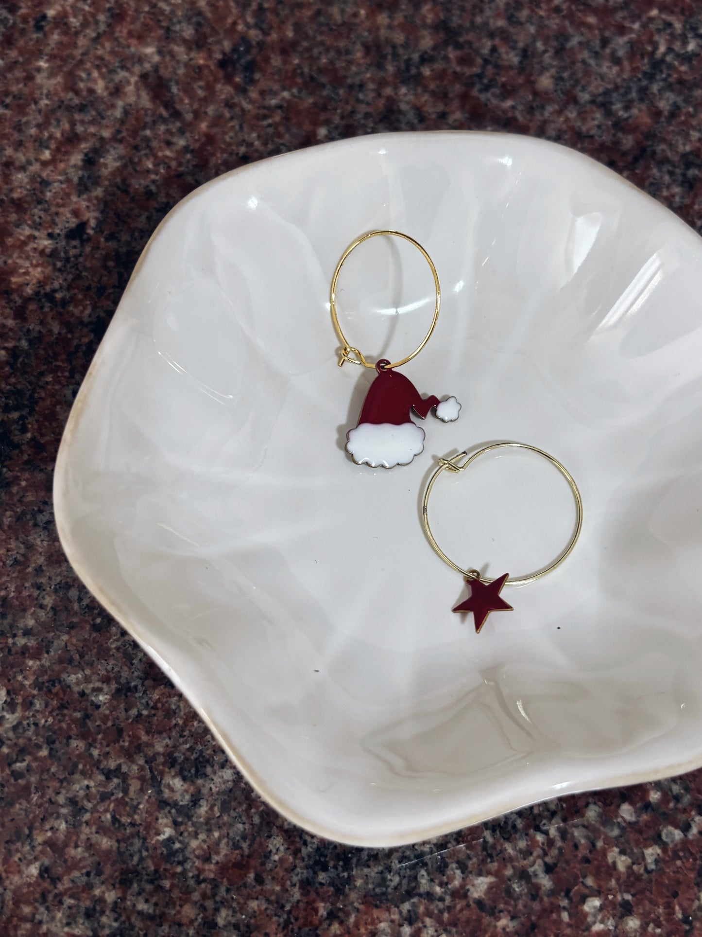 Orecchini natalizi in acciaio