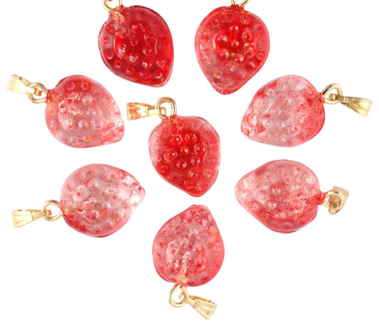 Charm fragola rosso