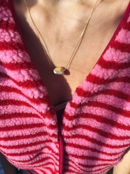 Collana in argento 925 con pepita portafortuna